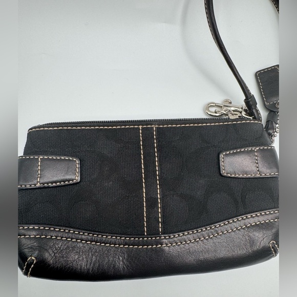Coach Black SOHO Wristlet with Silver Accents | Very Good Condition - Picture 9 of 14